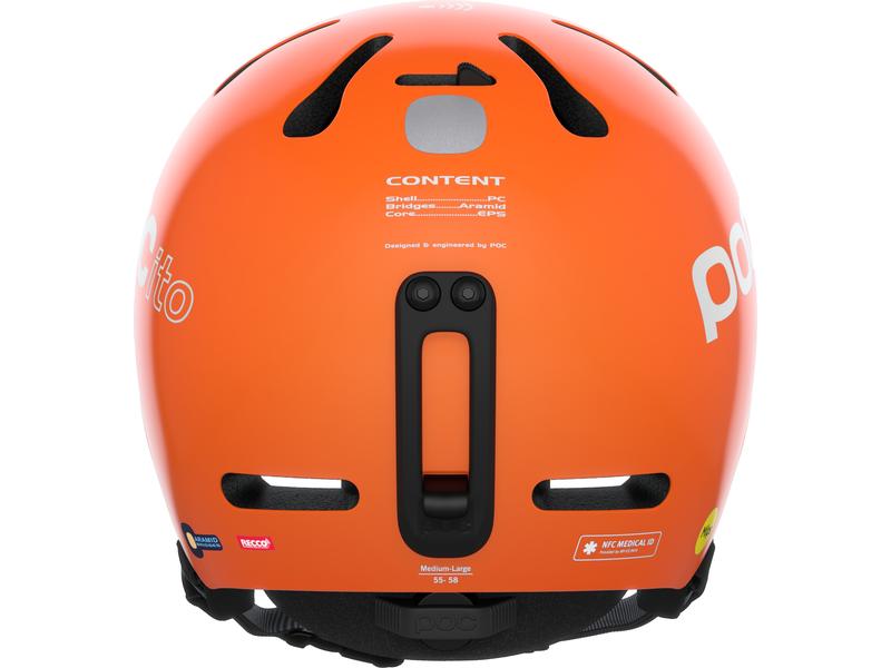 POC Helm POCito Fornix MIPS Fluorescent Orange, XS-S Kinder Skihelm