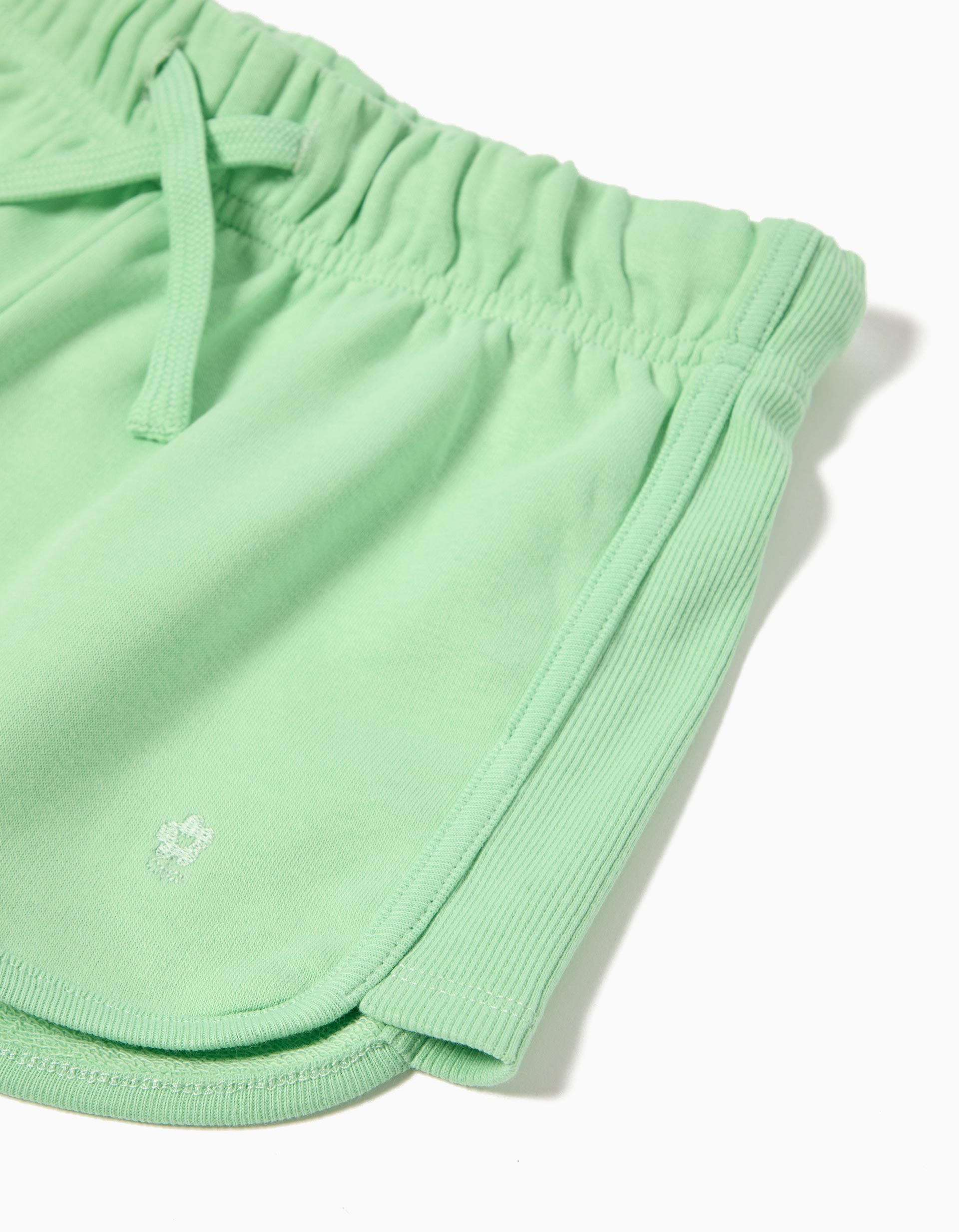 Calções Fleece, Menina, Verde Claro