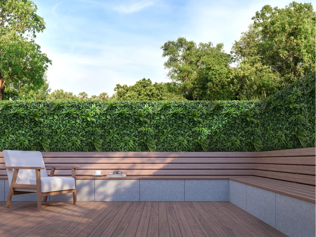Mur végétal synthétique vert - pack de 1m² - DELVIN