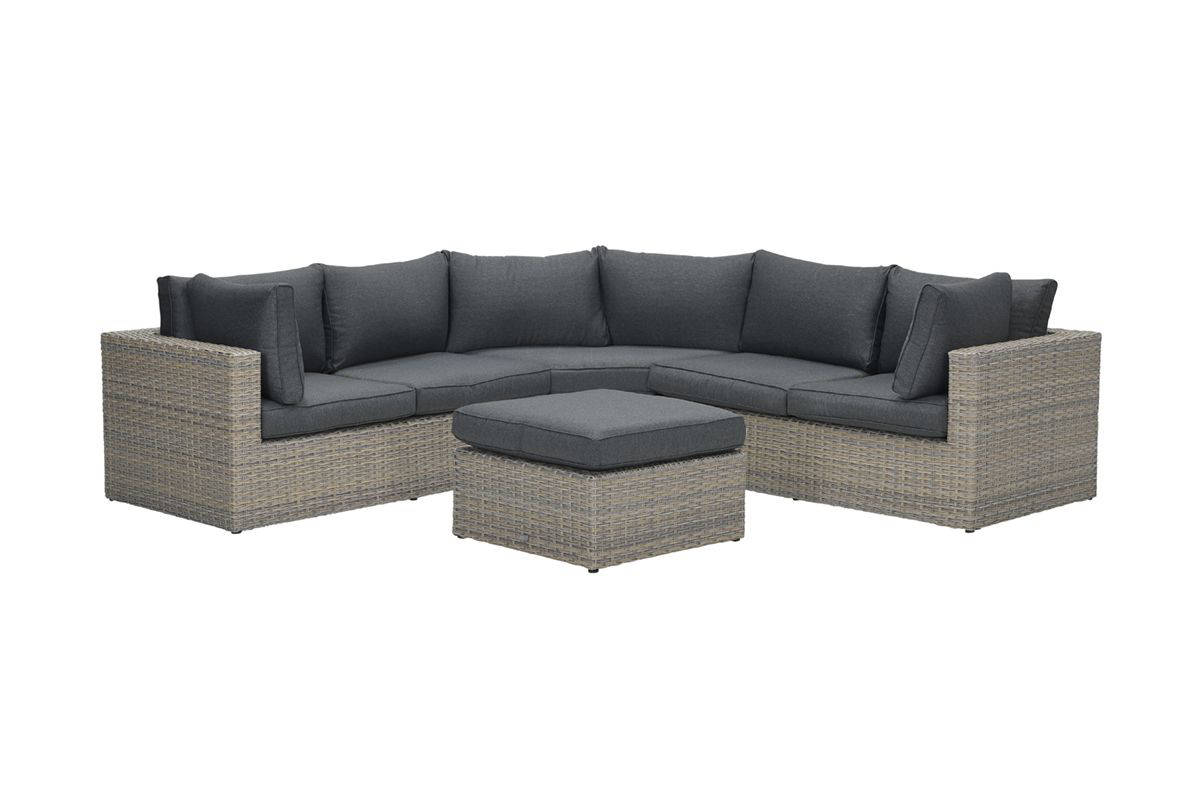 Garden Impressions Garden Impressions Menorca lounge set Lshape vintage willowblack
