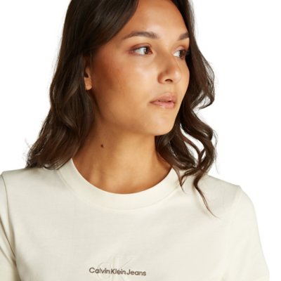 Tee-shirt à manches courtes femme Monologo Slim CALVIN KLEIN