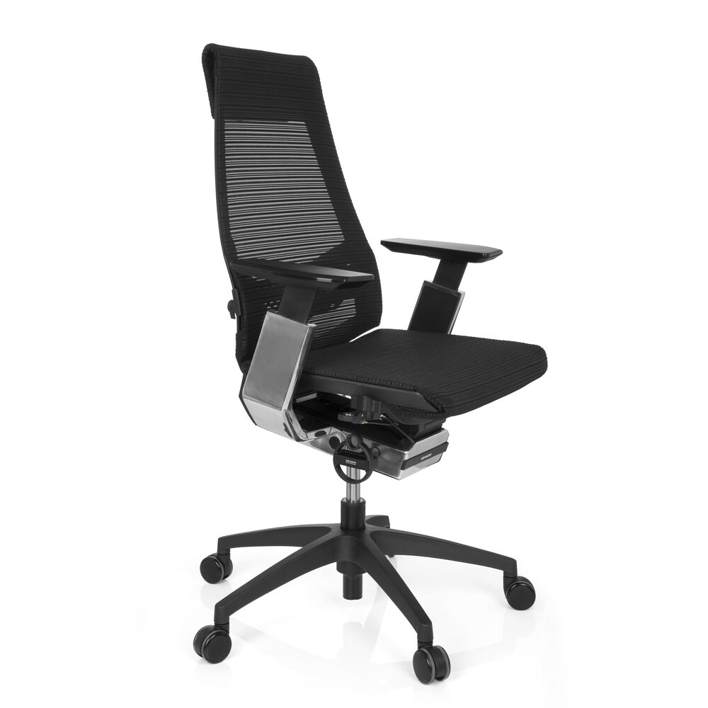 Profi Bürostuhl GENIDIA SMART BLACK CM Netzstoff mit Armlehnen hjh OFFICE