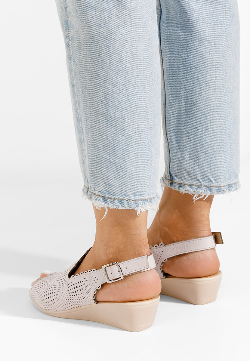 Sandales en cuir femme lilas Claudia