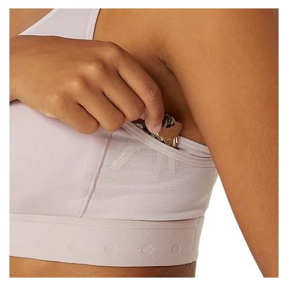 Brassière Asics Road Compression Rose Femme