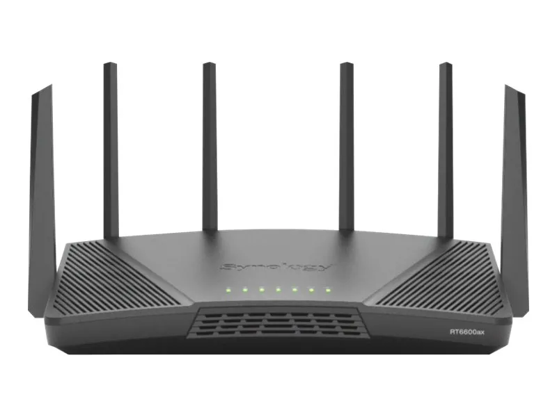 Synology RT6600AX - Trådløs router 4-port switch - 1GbE, 2.5GbE - WAN-porte: 2 - Wi-Fi 6 - Tri-Band