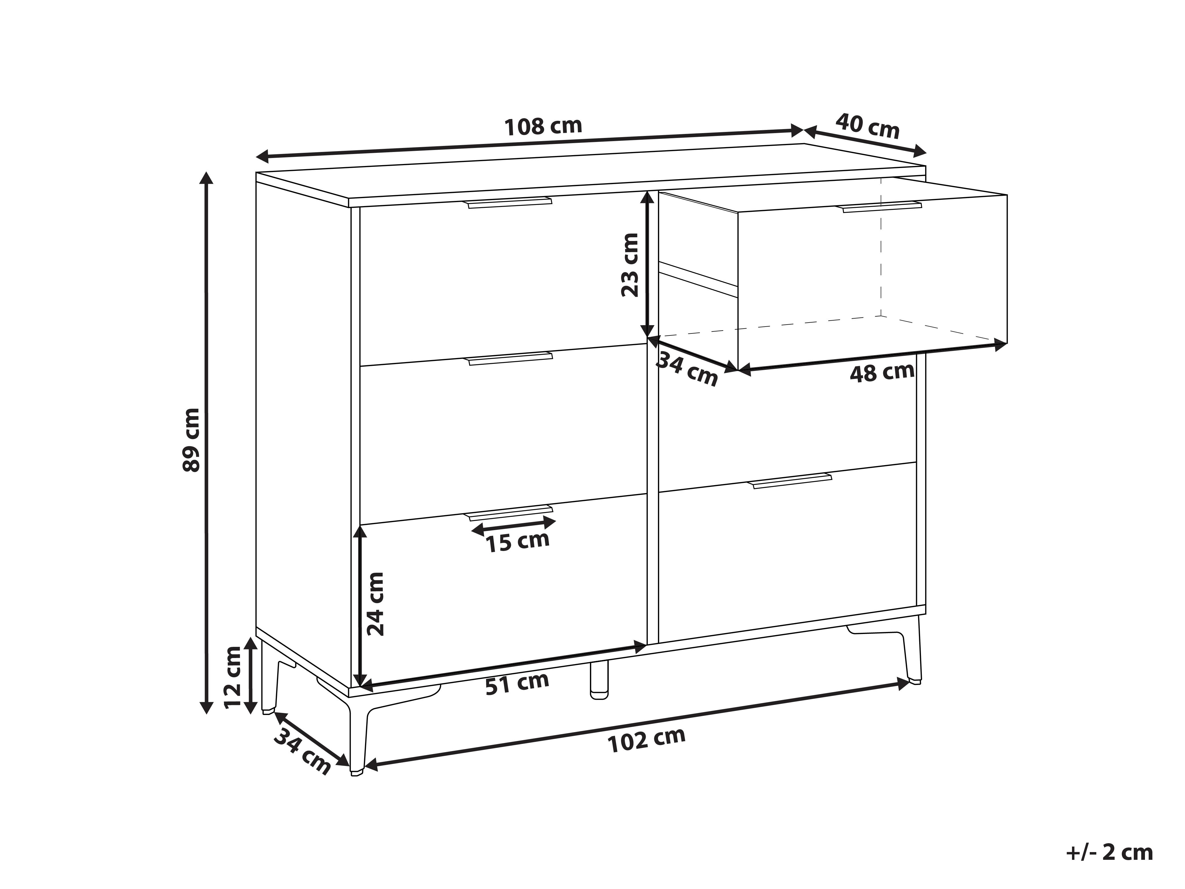 Ladekast 6 lades WALCOTT Beige