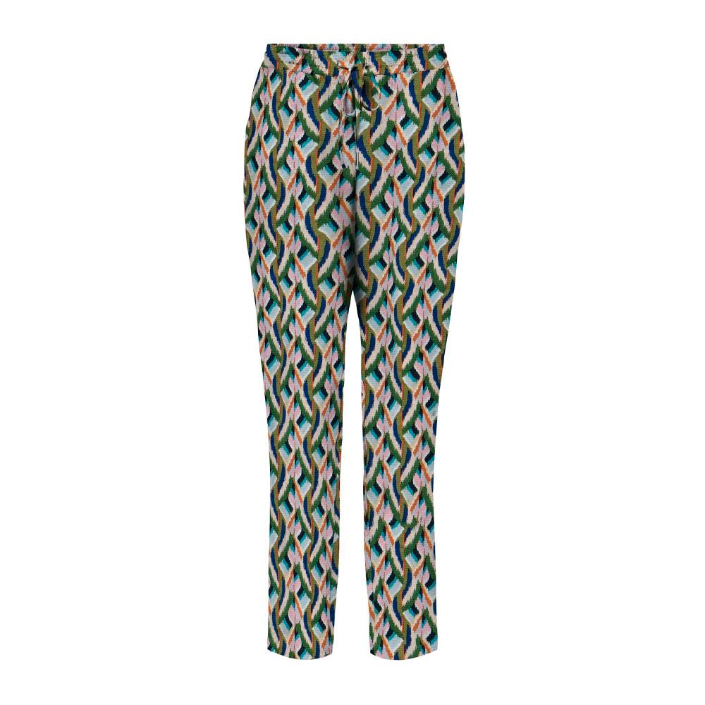 Only Pantalon Vert/Bleu à Motifs Femme Only
