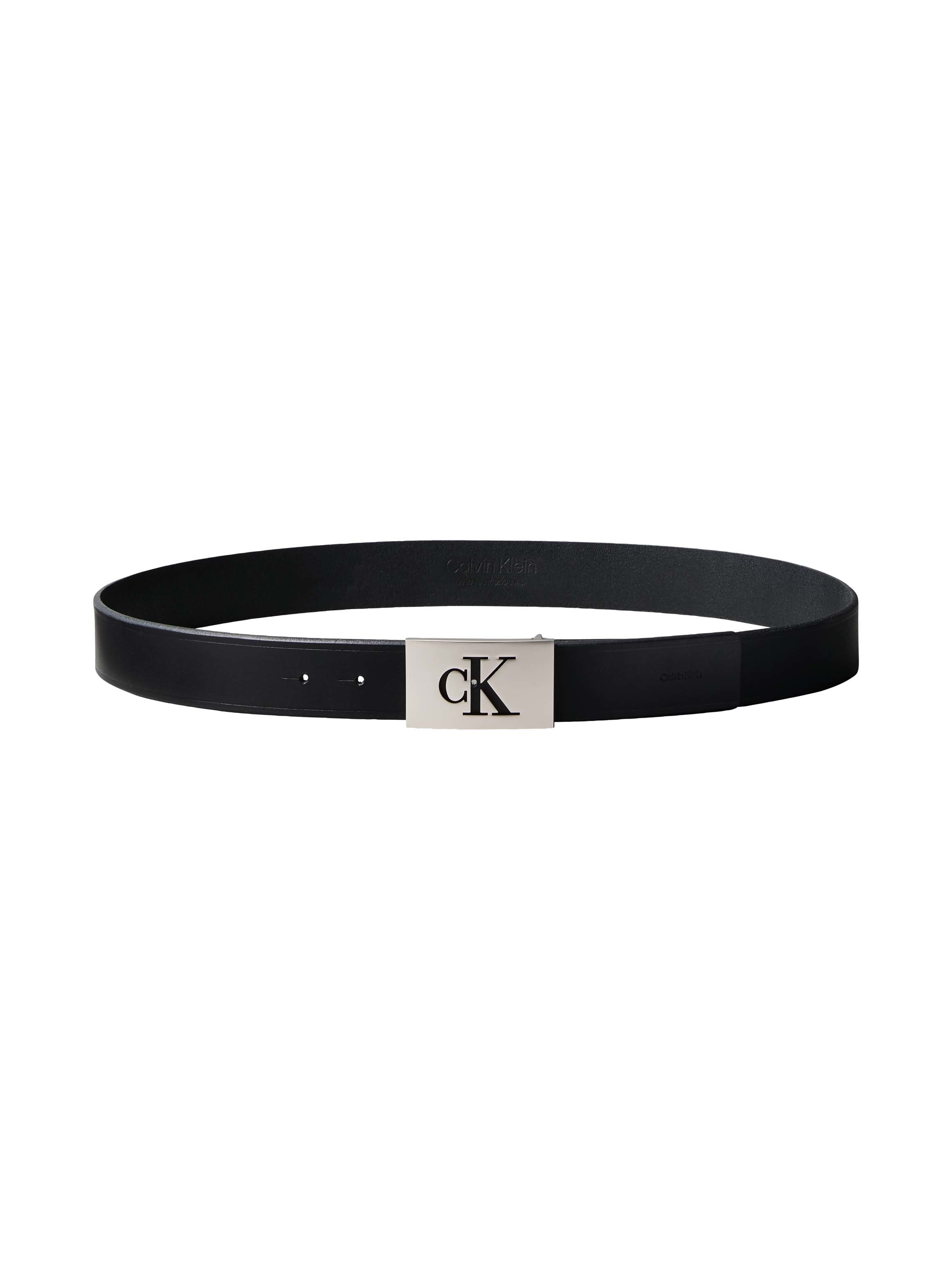 Calvin Klein Ledergürtel »SSNL MONO PLAQUE 35MM FIXED« Grössenverstellbar mit Metallschliesse
