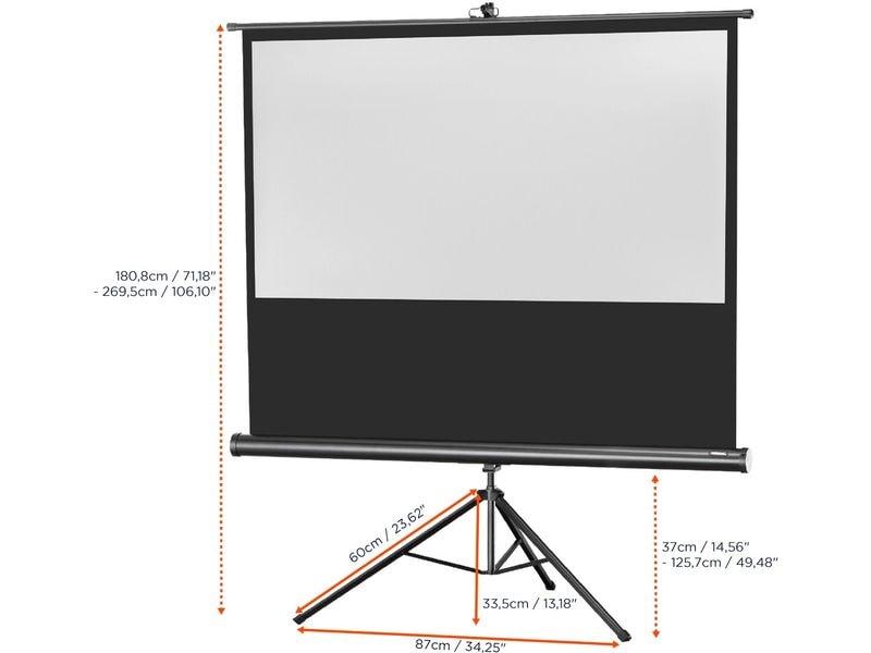 Celexon Stativleinwand Eco 158x89cm 16:9 Stativleinwand Economy 158 x 89 cm