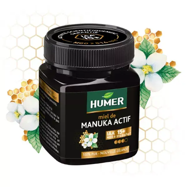 Humer Miel de Manuka Actif IAA® 15+100% Miel Pur -Pot de 250g