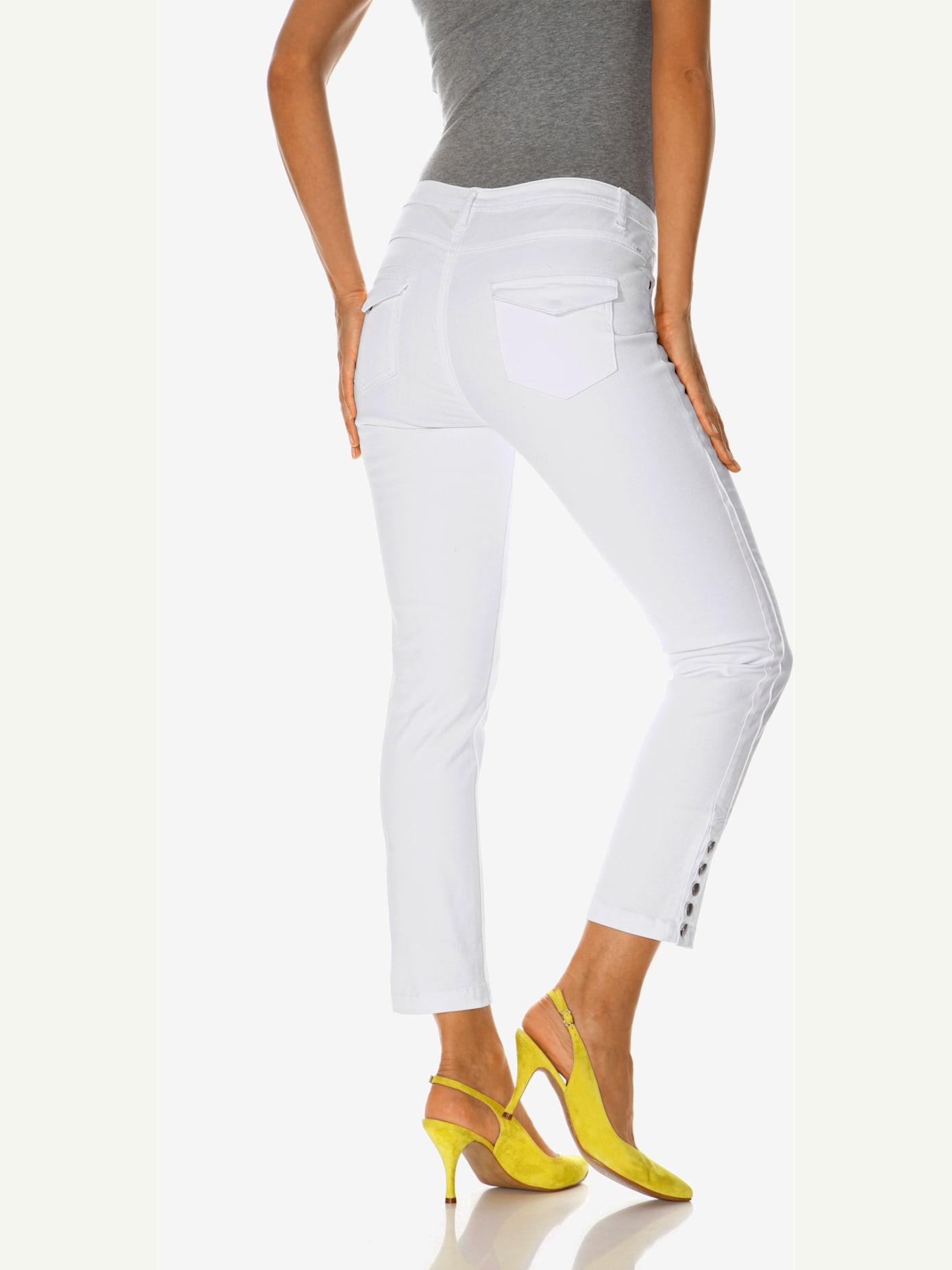 Pantalon effet ventre plat coupe skinny