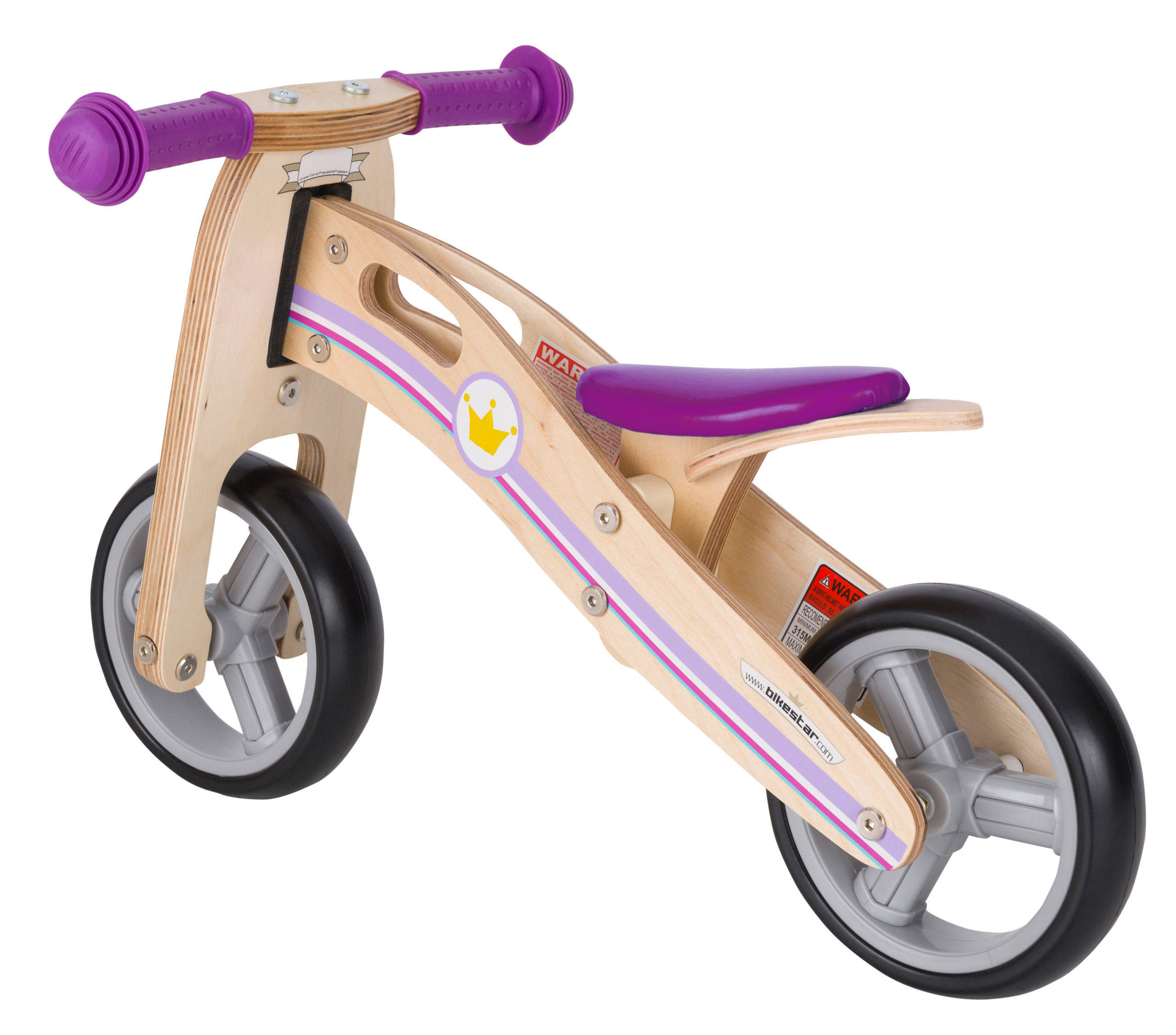 BikeStar mini loopfiets 2 in 1, hout, lila