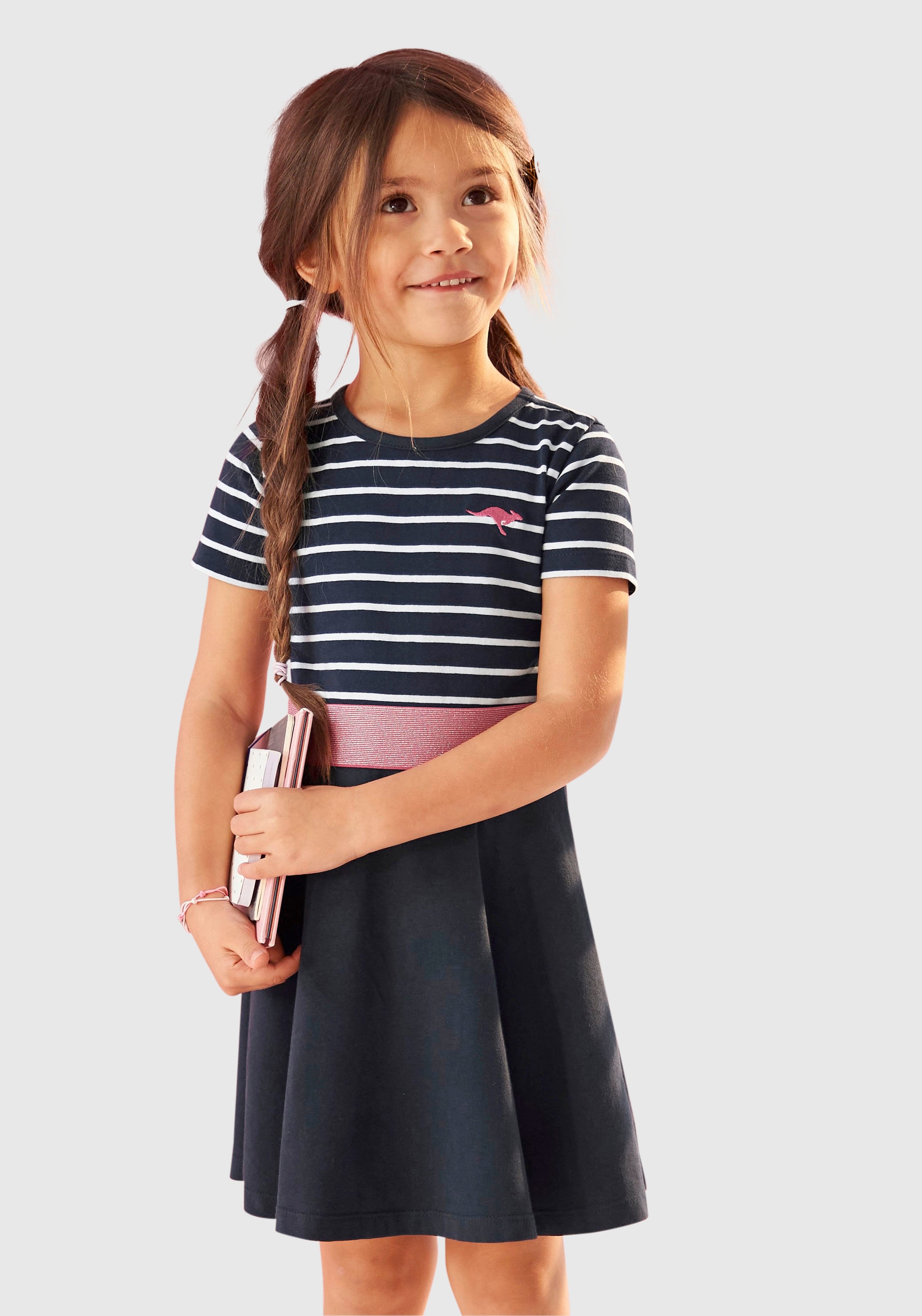 KangaROOS Jerseykleid »für kleine Mädchen« kniefrei,  aus Jersey,  kurzärmelig