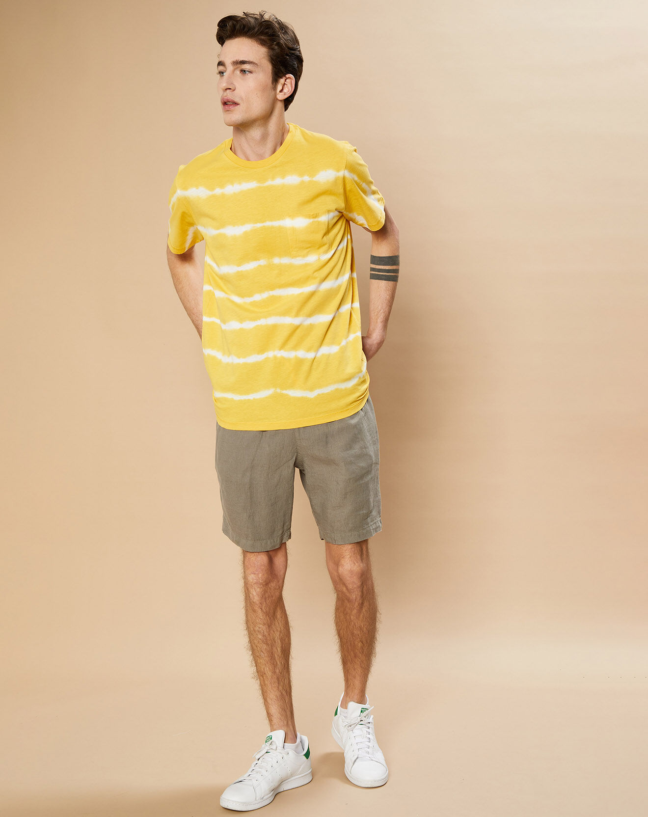 Hartford T-Shirt Pocket Crew jaune