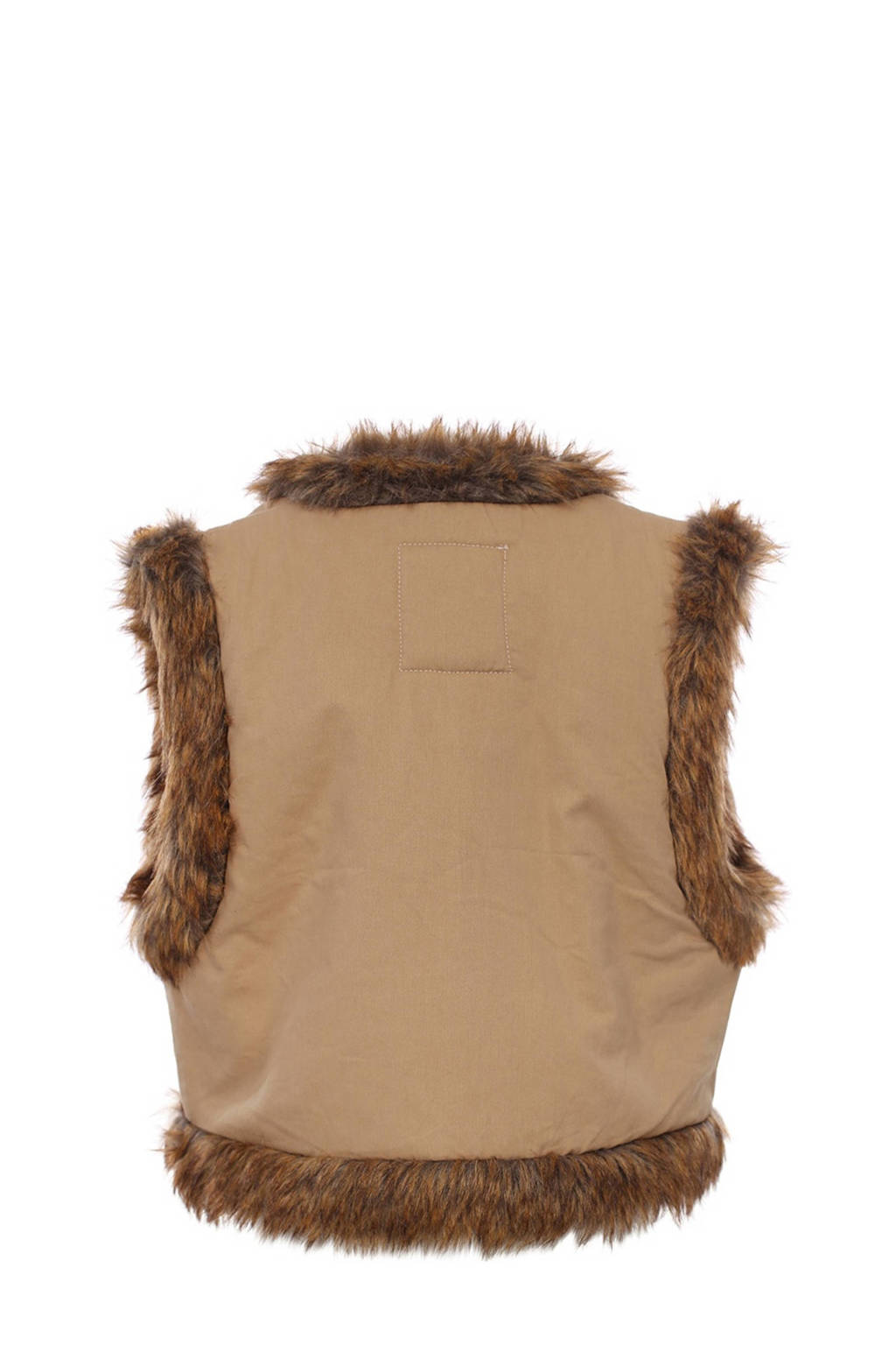 LOOXS imitatiebont gilet met printopdruk bruin