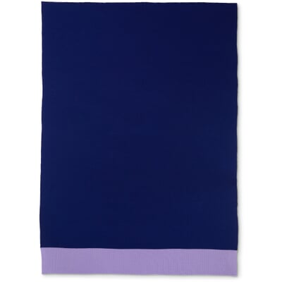 Decke Knit, Blau-Braun-Lila