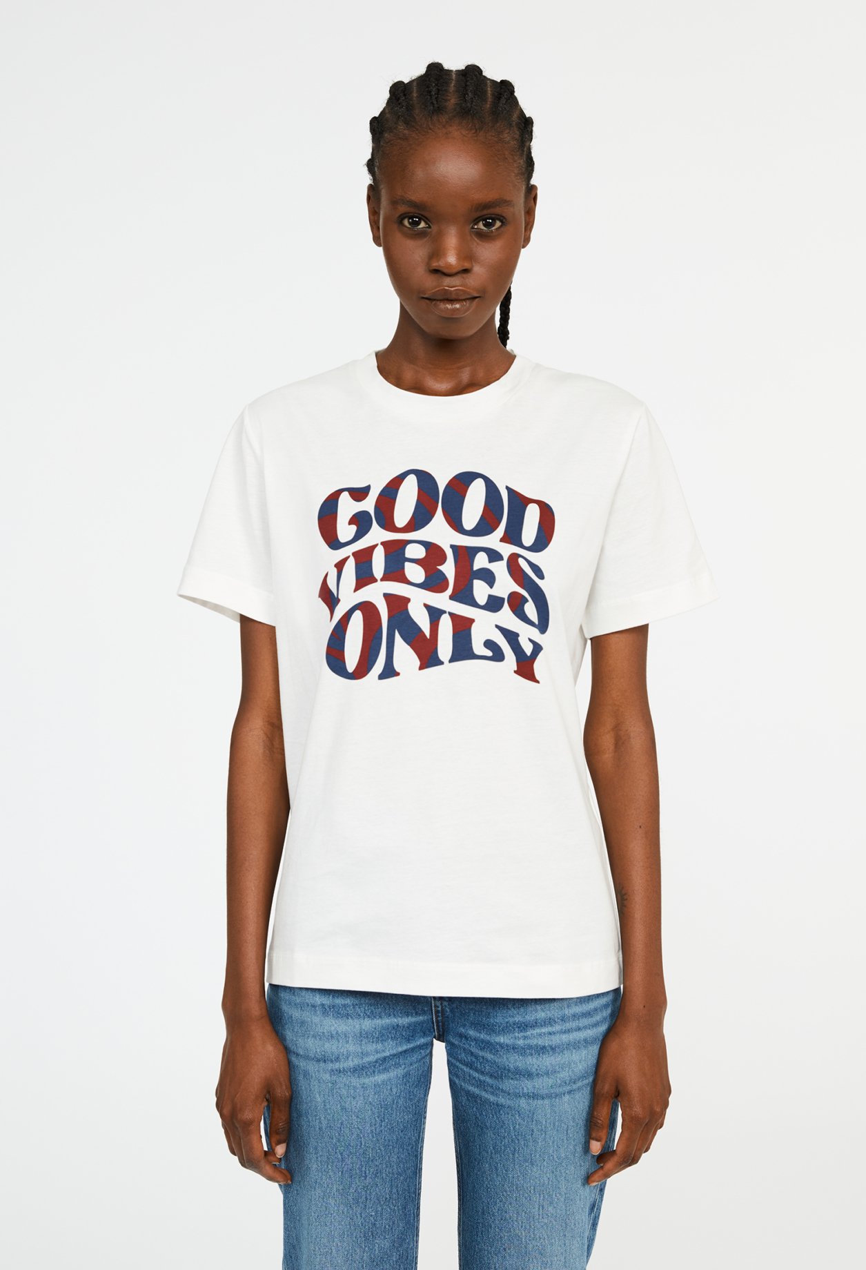 T-shirt blanc serigraphie coton