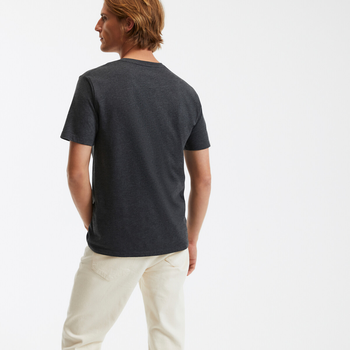 COLEÇÃO LA REDOUTE<br>Camiseta de manga curta com decote em V