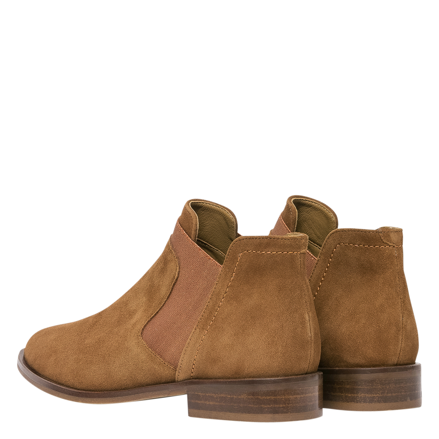 KARLINA - Boots en cuir velours | Marron