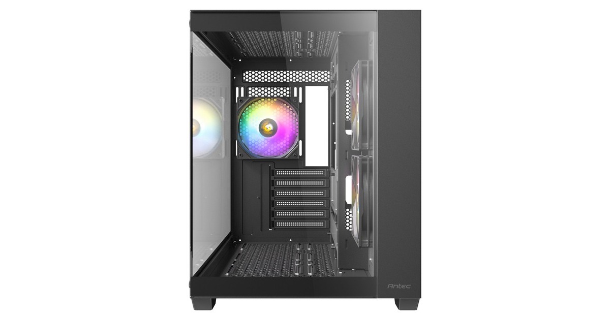 AntecCX800 ARGB midi tower behuizing  (Zwart | 1x USB-A | 1x USB-C | Tempered Glass)