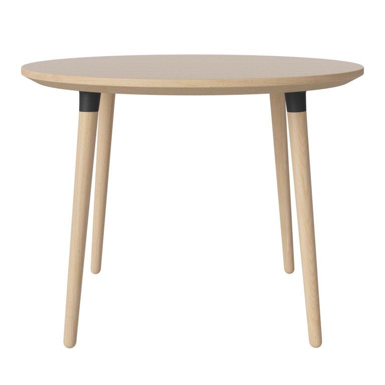 Bolia Seed eettafel Ø100 wit gepigmenteerd eiken zwart