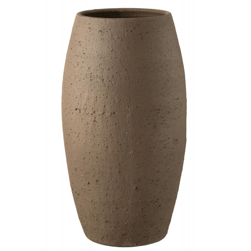 Vase en céramique marron 31x31x60 cm