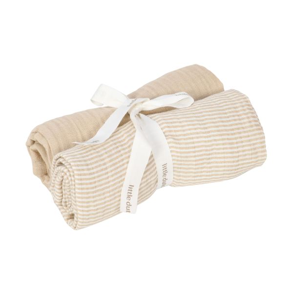 Little Dutch Pure Swaddle Doeken - Set Van 2 - Hydrofiel - 70 x 70 cm