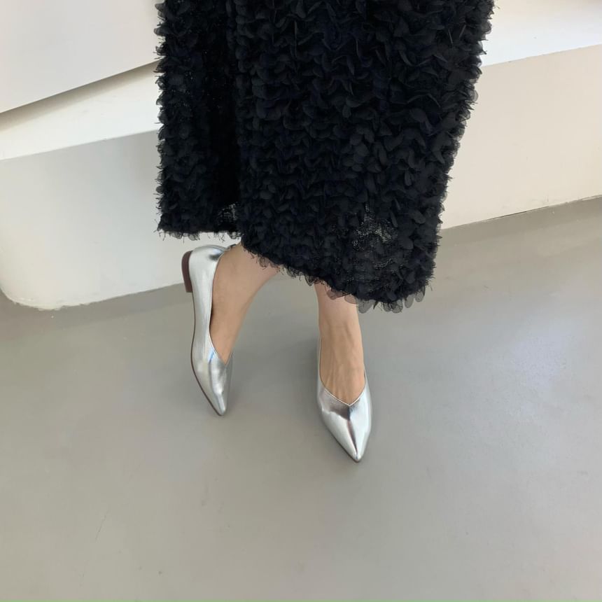 Anran - Kunstleren platte schoenen met puntige neus