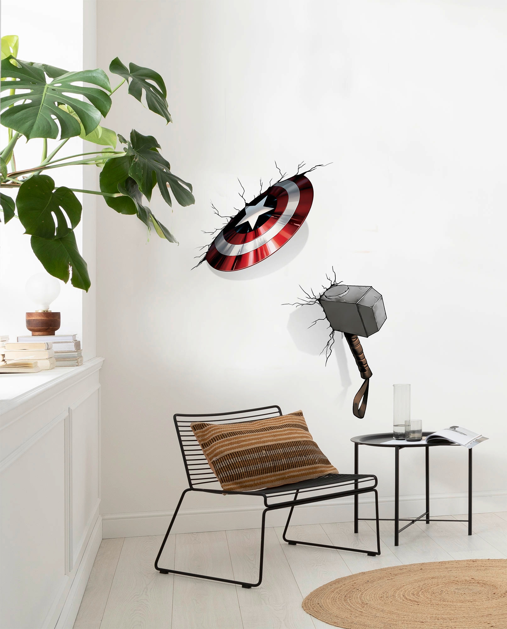 Komar Wandtattoo »Avengers Hammer & Shield - Grösse 100 x 70 cm« selbstklebend, Wandsticker, Kinderzimmer