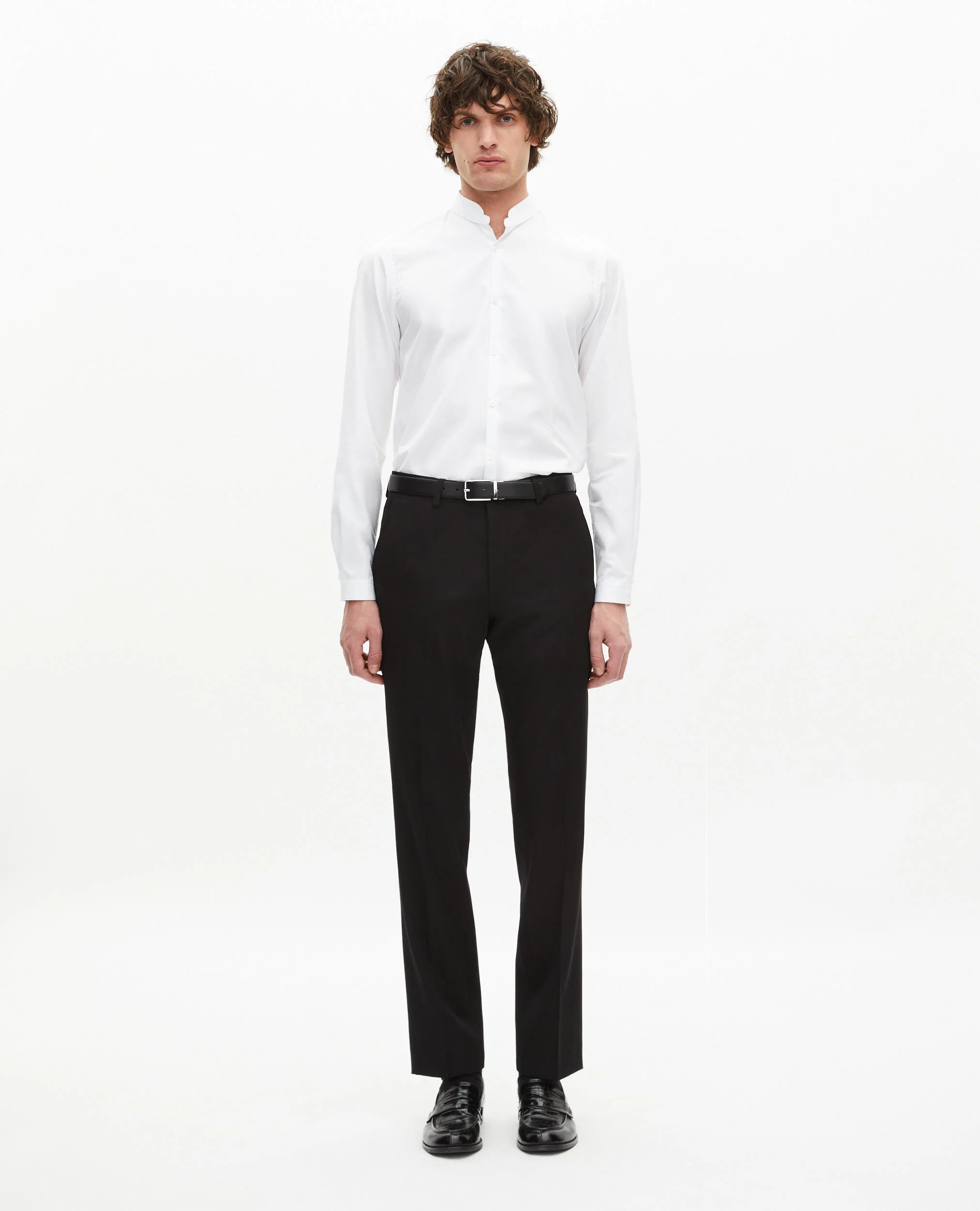 Chemise col officier blanche