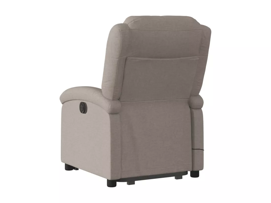 Fauteuil inclinable massant électrique Taupe Tissu