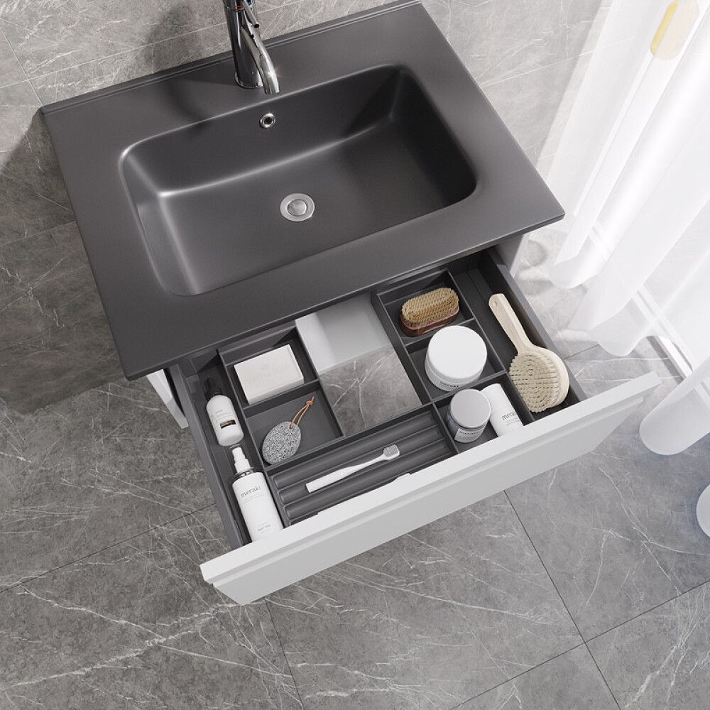 BADEROMSMØBEL CAMARGUE IQ+ SVART/HVIT MATT 60CM