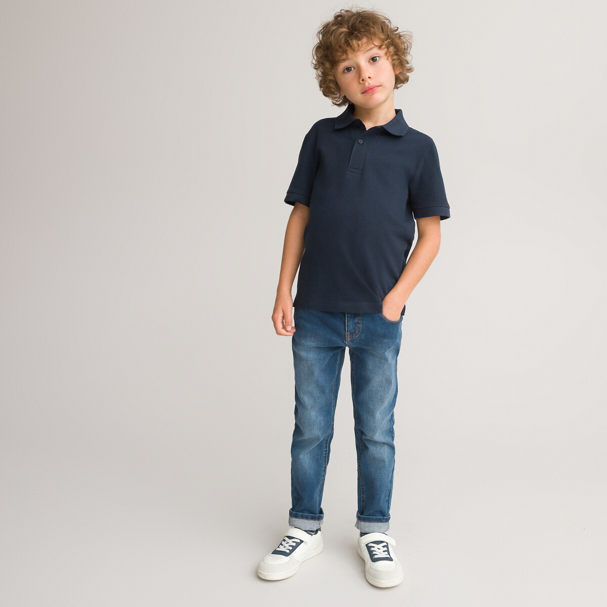 LA REDOUTE COLLECTIONS<br>Polo manga curta em algodão piqué
