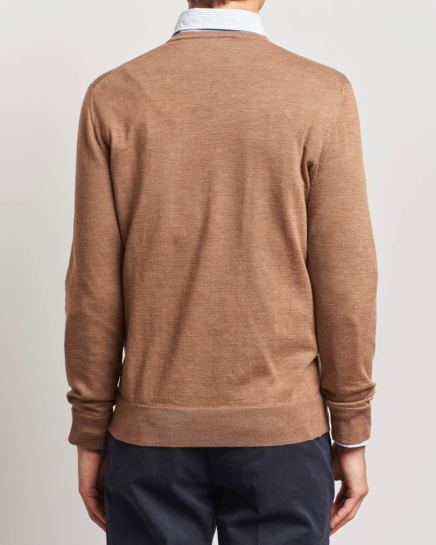 Charles Tyrwhitt Pure Merino Crew Neck Jumper Sand
