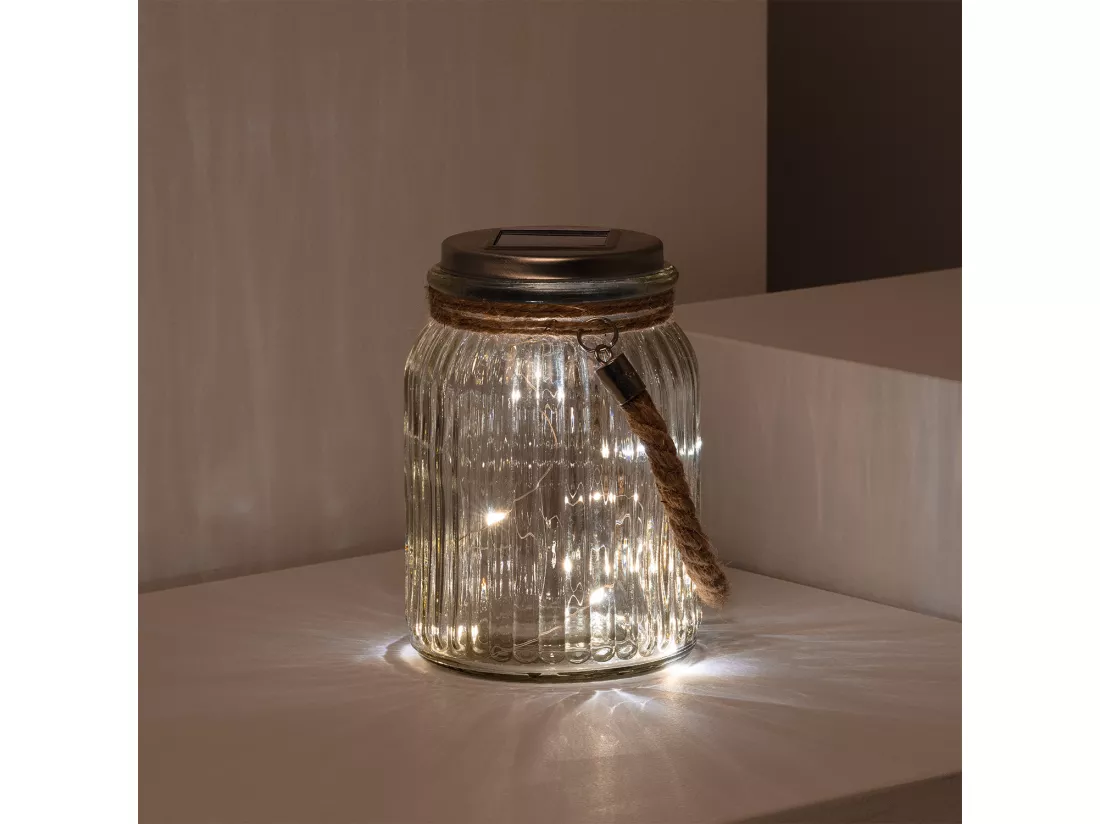 Bocal en Verre LED Portable Solaire Winy 3000K Blanc chaud
