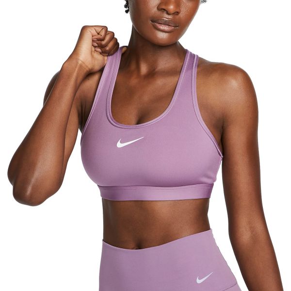 Nike Soutien Mulher W Nk Swsh Med Spt Bra dx6821-536 M Violeta