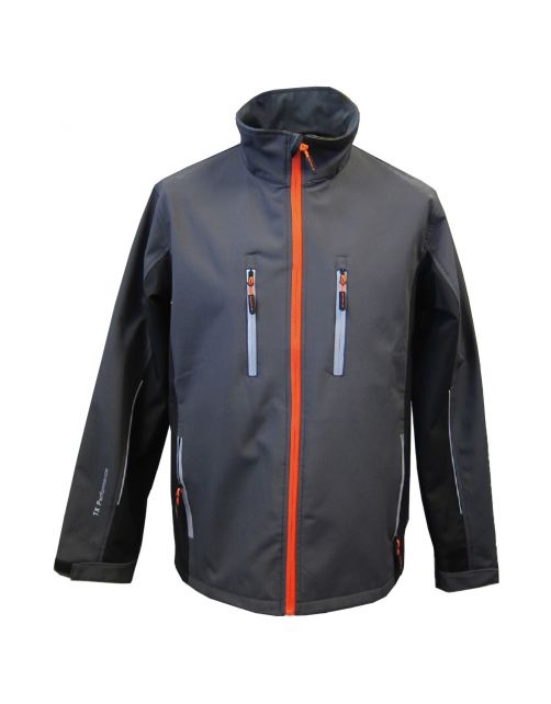 Terra Trend Job Softshell Jas Donkergrijs&Zwart - Werkkleding