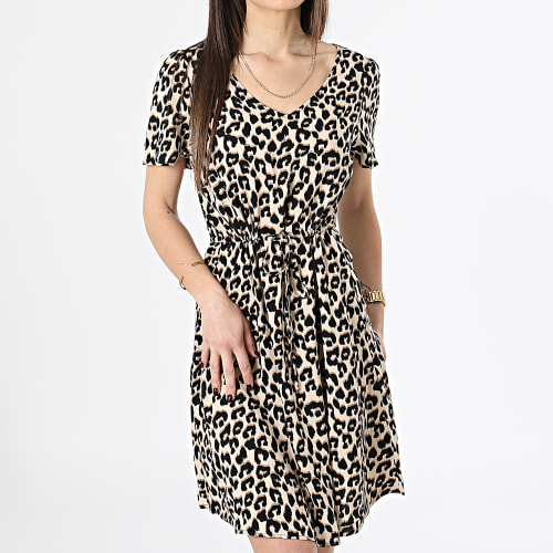 Robe Femme Easy Beige Léopard