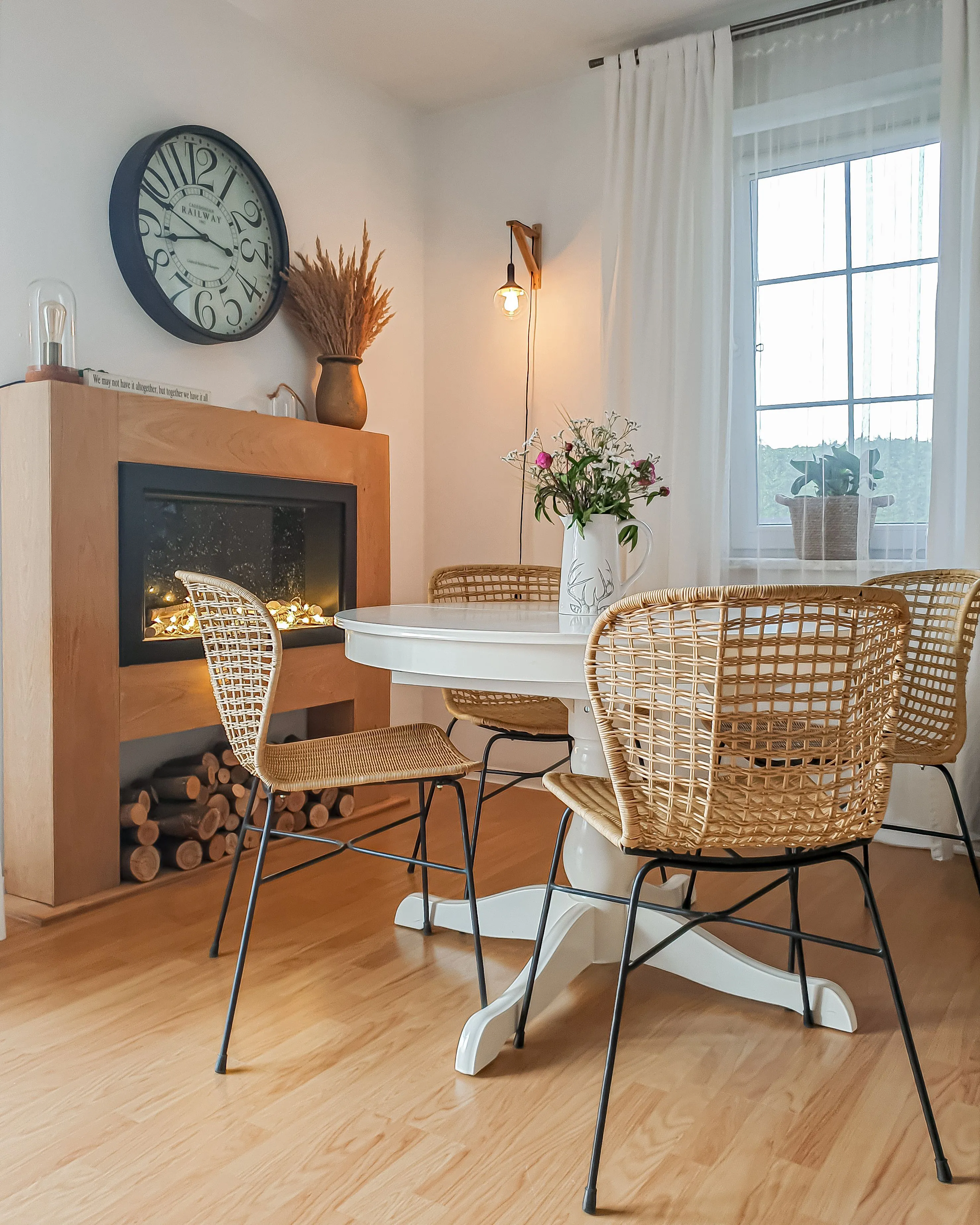 Set van 2 eetkamerstoelen ELFROS Rotan Natuurlijk