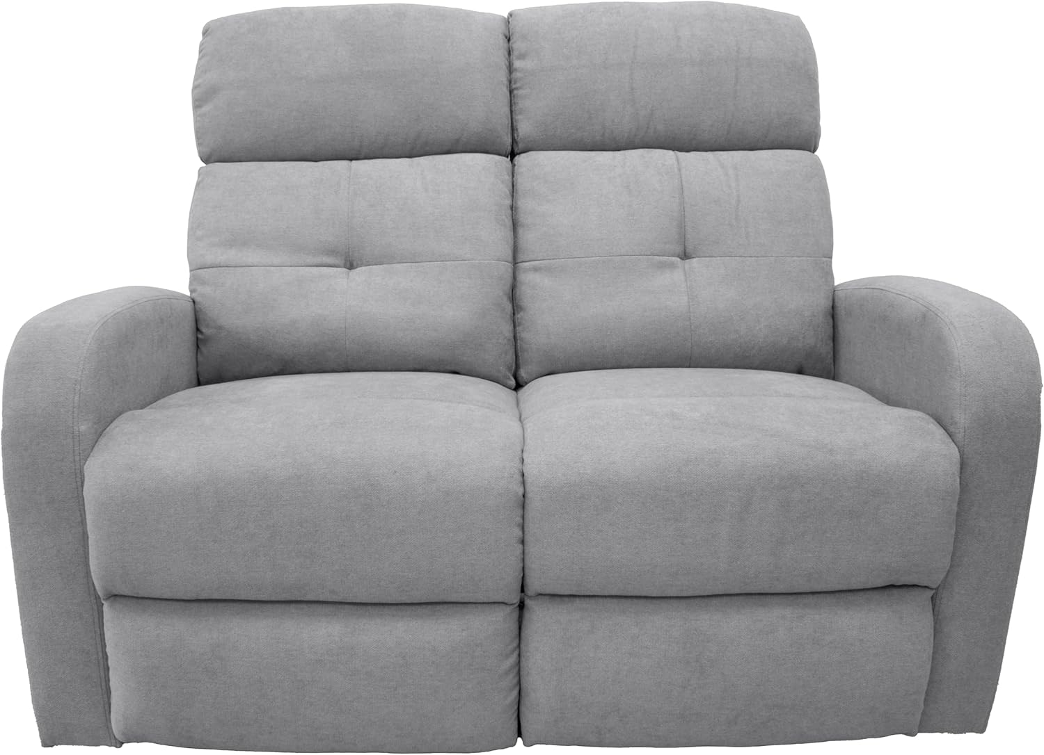 GARDENIA Elektrisches Sofa, 2-Sitzer, neigbar, mit Knöpfen, Cindy, Grau