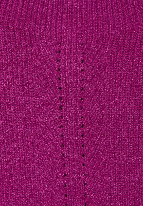 Pullover im Strickmix - magenta pink