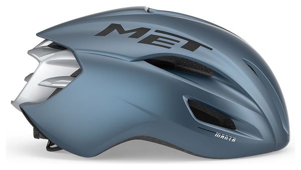 Casque Route MET Manta Mips Mat Bleu Silver