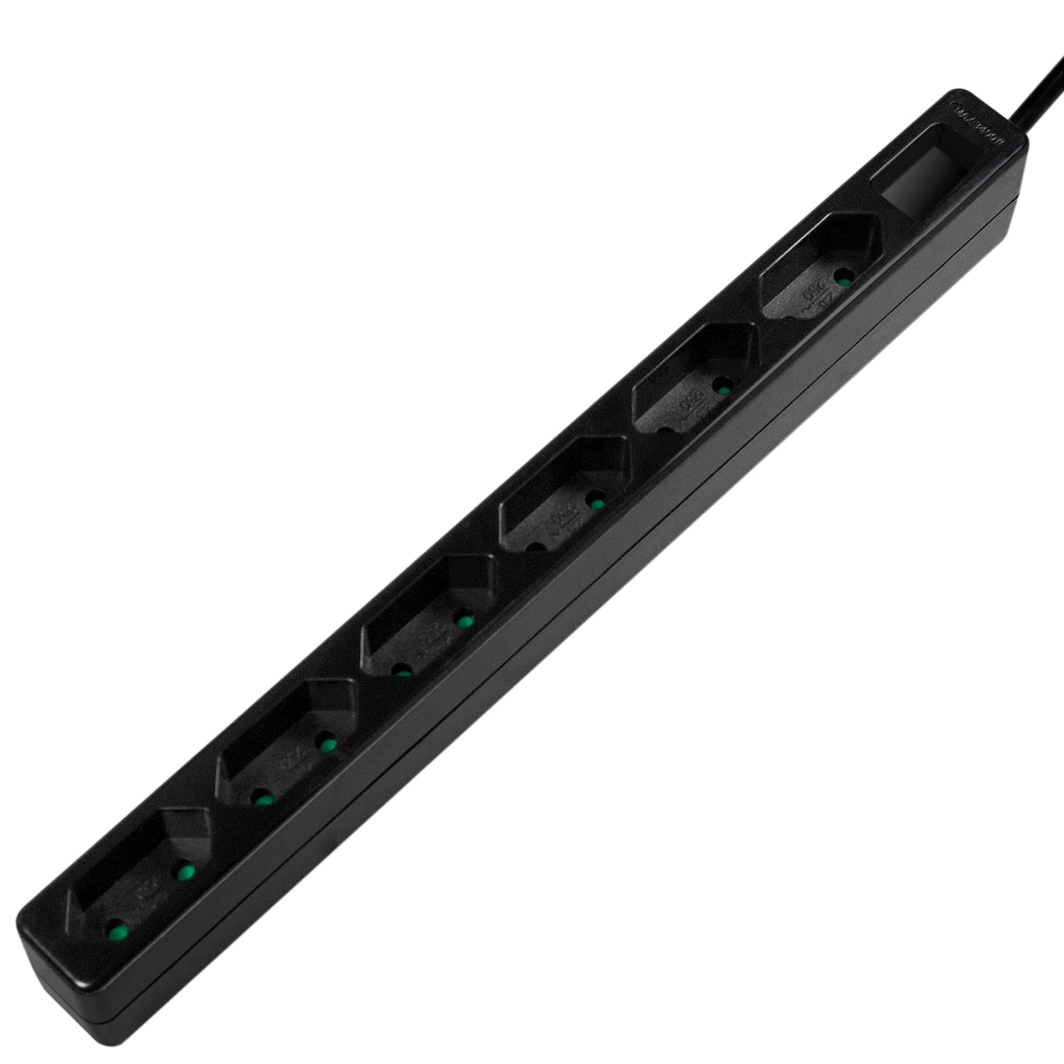 Grenuttak Slim Euro 6-veis 1,5m Svart