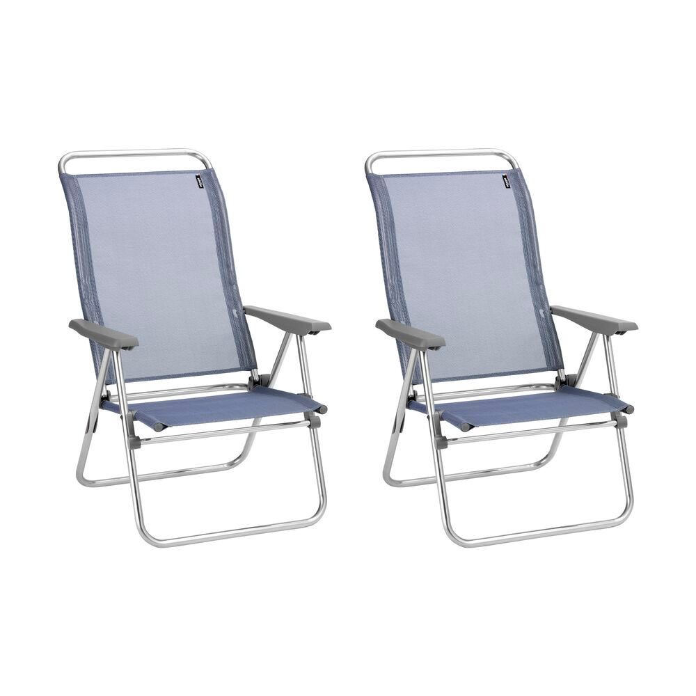 Set aus 2 ultraleichten niedrigen Klappstühlen Alu Low Batyline® Iso Ocean
