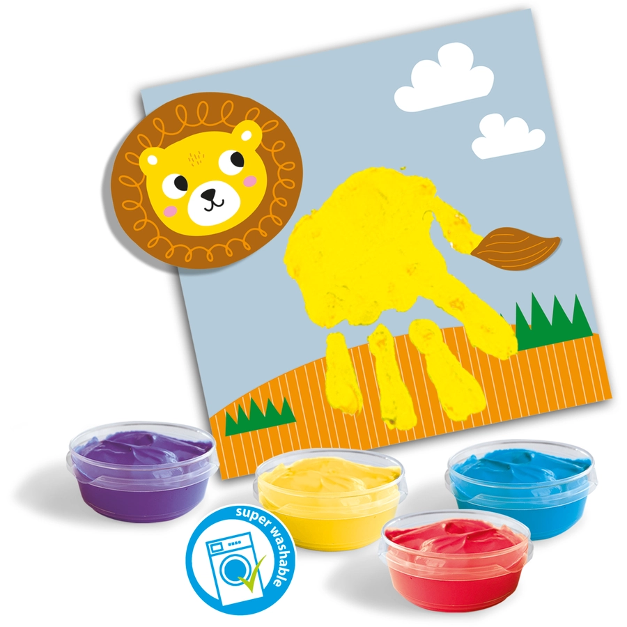 SES Creative® My first-Fingerfarbe Handabdruck Tiere