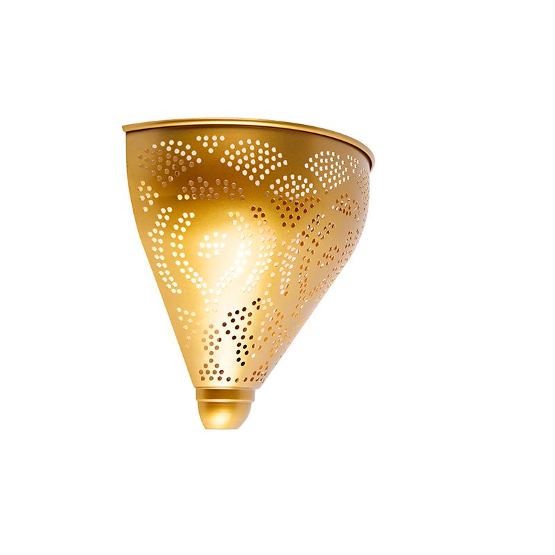 Oosterse wandlamp goud met lichteffect - Zayn
