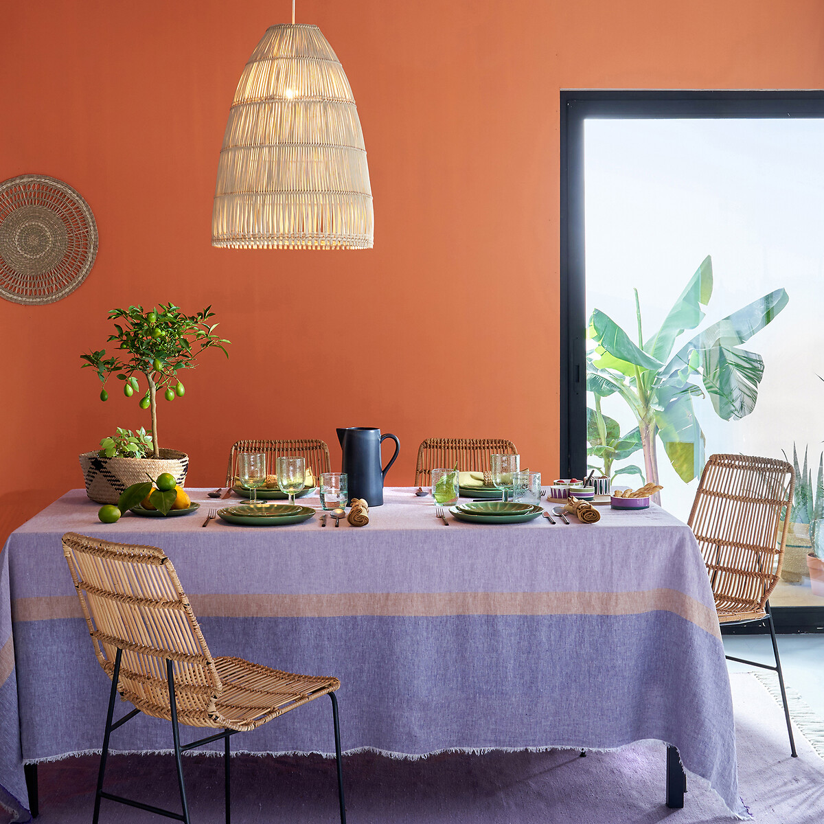LA REDOUTE INTERIEURS<br>Luminária pendente em rattan Ø45 cm, Kyodo
