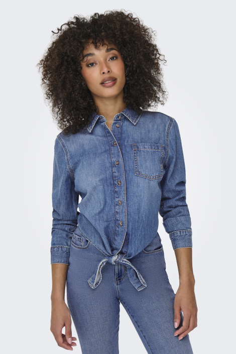 Only blauwe dames blouse
