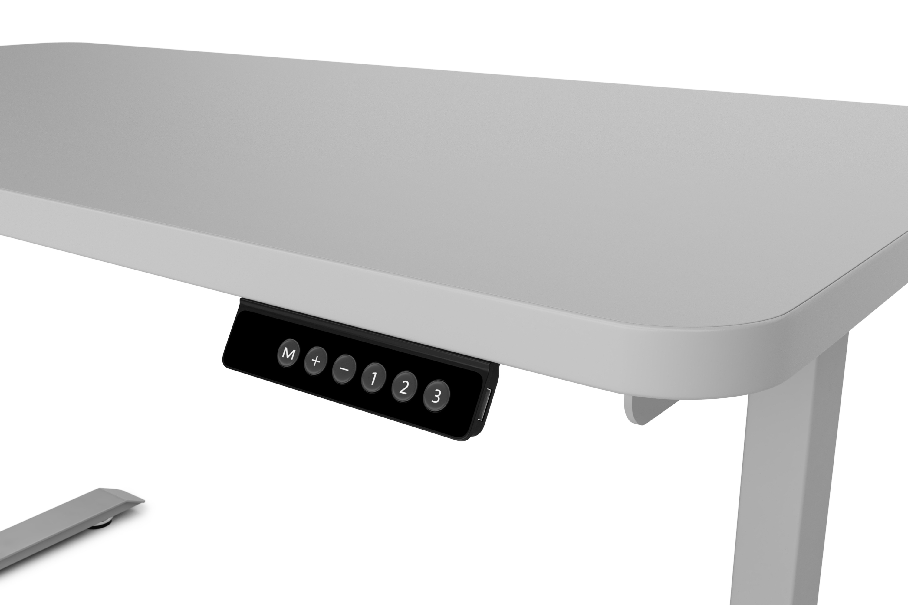 Stehpult elektrisch PREMIUM grau 120 x 60 cm