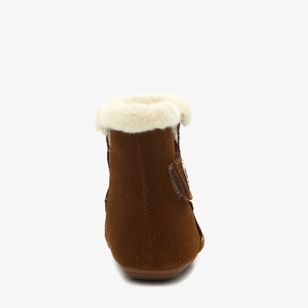 Groot leren babyschoenen bruin